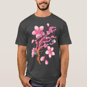 Camiseta Floral Japanese Sakura Pink Flower Lover Cherry Bl
