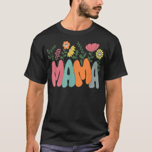 Camiseta Floral Leopard Mama Bunny Gift Happy Easter Mother