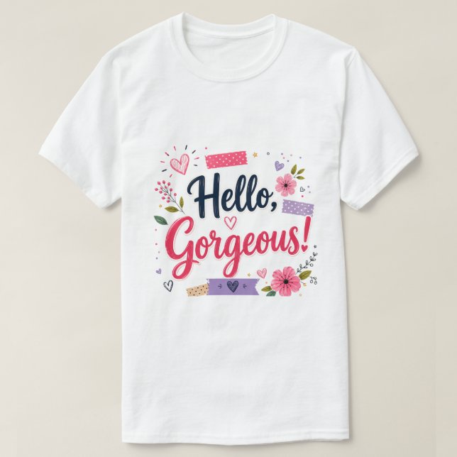 Camiseta floral linda (Diseño del anverso)