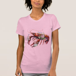 Camiseta Floral Lobster Crawfish Art