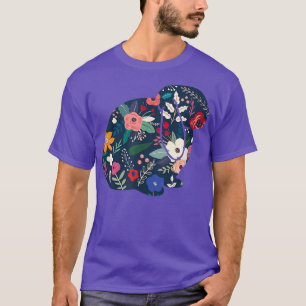 Camiseta Floral Lop Earl Rabbit Cute Bunny Lover 