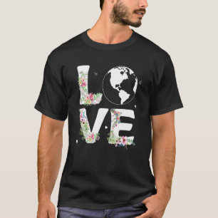 Camiseta Floral Love Earth Day Appartal Love World Earth Da