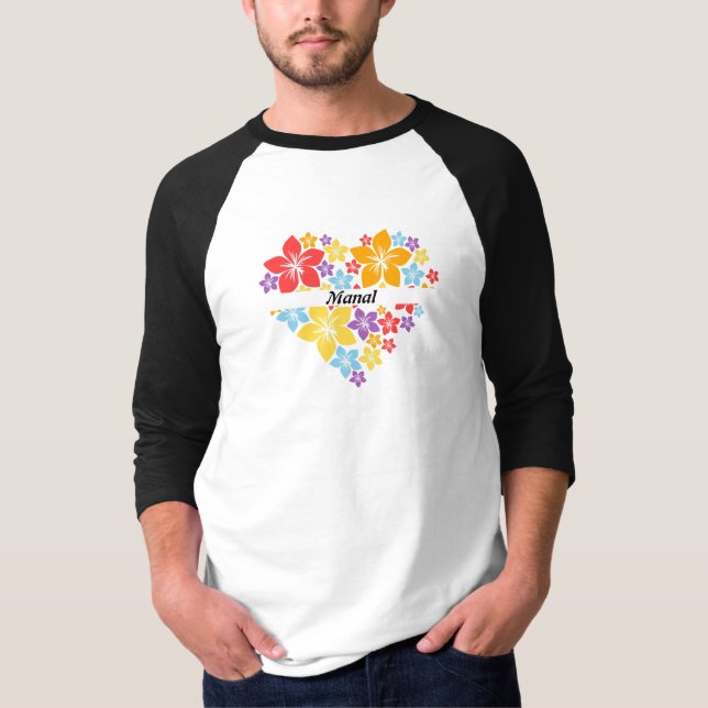 Camiseta Floral Love Heart (Anverso)