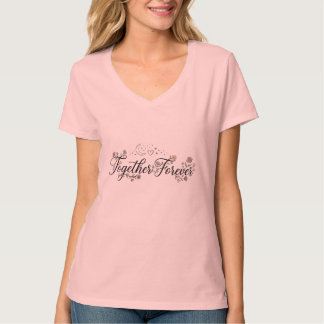 Camiseta Floral Luna y Estrellas Juntos Por Siempr