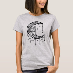 Camiseta Floral Mandala Moon