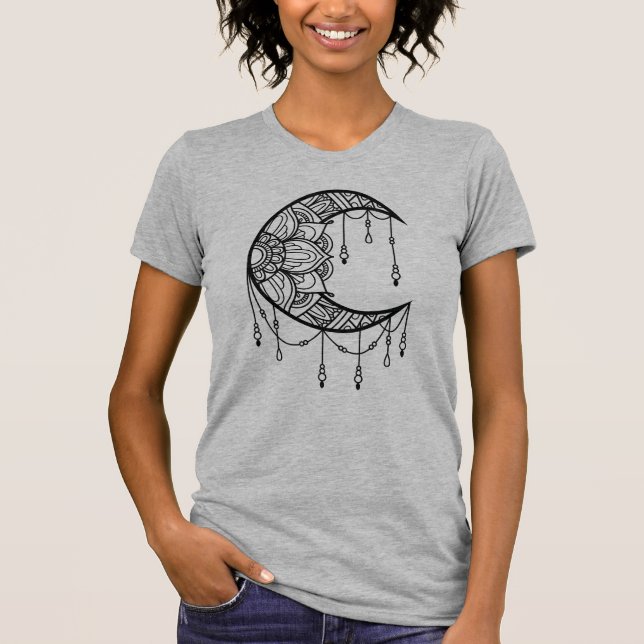 Camiseta Floral Mandala Moon (Anverso)