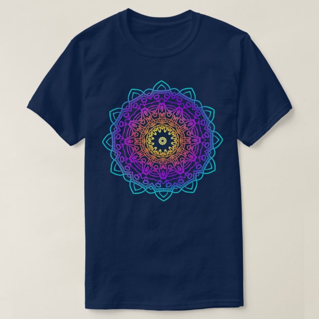 Camiseta Floral Mandala Zen Mediación Paz Namaste Yoga Yo (Diseño del anverso)