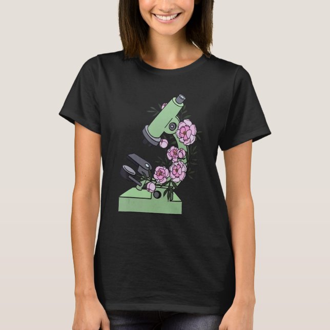 Camiseta Floral Microscope Medical Laboratory Biology Micro (Anverso)