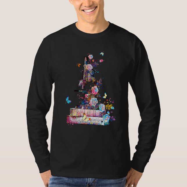 Camiseta Floral Microscope Medical Laboratory Biology Micro (Anverso)