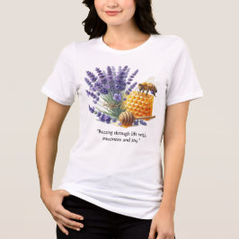 Camiseta Floral Miel de Lavanda / Abeja Dulce