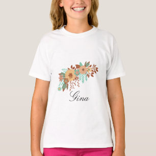 Camiseta Floral moderna de Boho