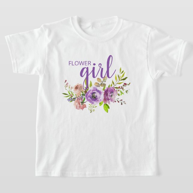 Camiseta Floral Morada para Niña de las Flores en  (Distribución)