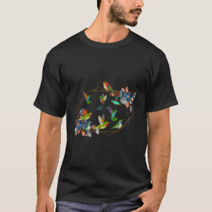 Camiseta Floral Naturaleza Hummingbird Flores Hummingbird
