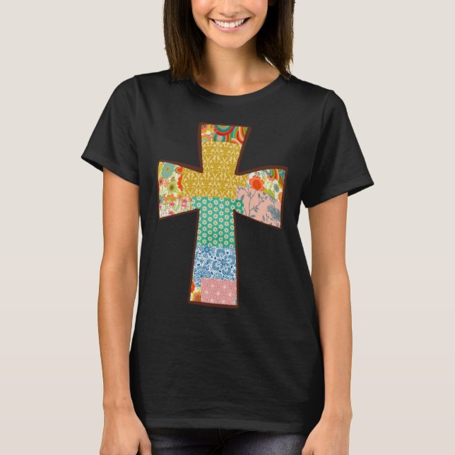 Camiseta Floral Patchwork Cross (Anverso)