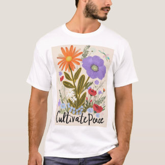 Camiseta Floral Peace