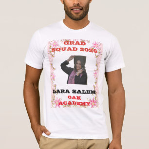 Camiseta floral personalizada para graduado 2026 d