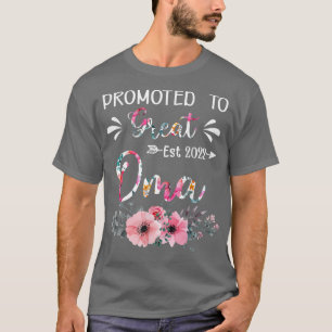 Camiseta Floral Promoted To Great Oma 2022 Mothers Day Gift