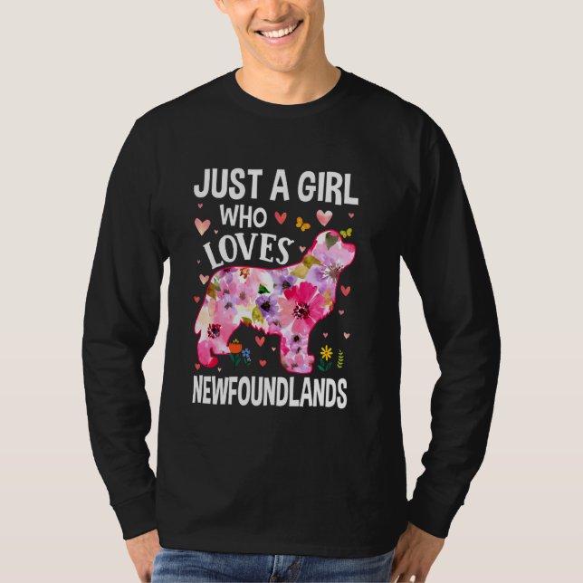 Camiseta Floral pura, sólo un Chica que ama los bosques de  (Anverso)
