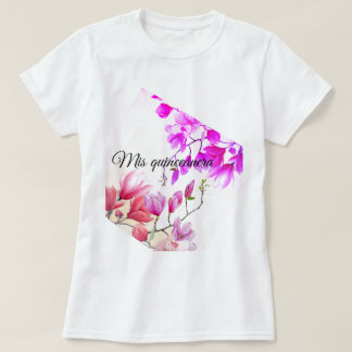 Camiseta floral Quinceanera T-Shirt