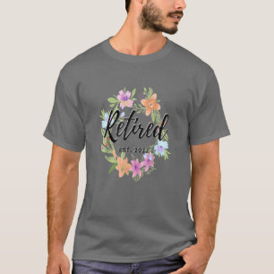 Camiseta Floral Retired Est. 2022 Womens Retirement For Wom