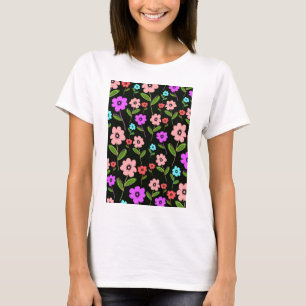 Camiseta Floral retro