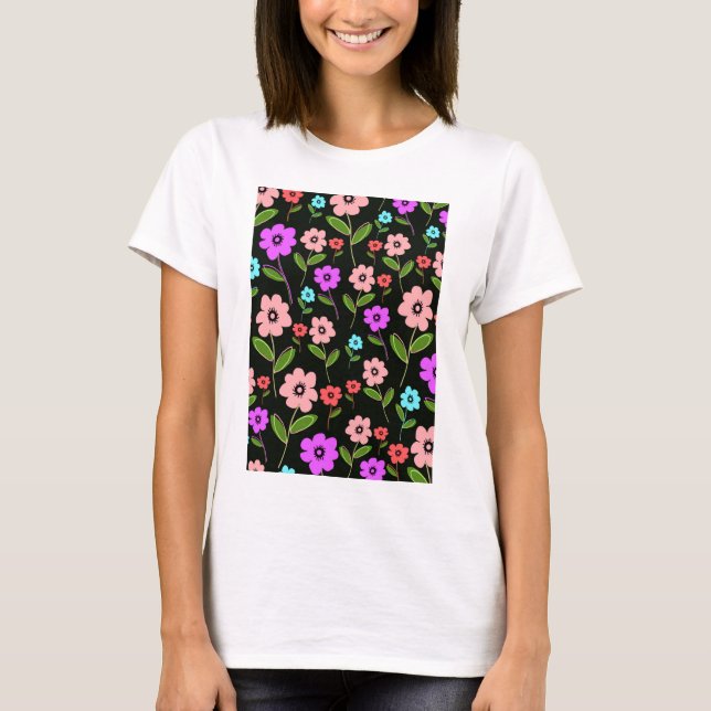 Camiseta Floral retro (Anverso)