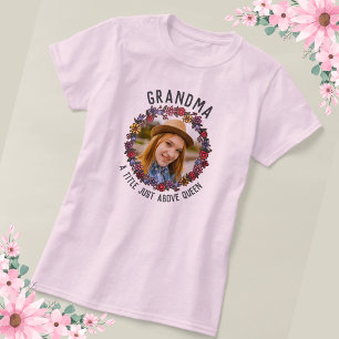 Camiseta Floral retro 1 cita de la abuela fotográfica