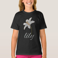 Camiseta floral retro de flor de lirio blanca vint
