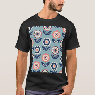Camiseta Floral retro: Encanto del patrón inmaduro