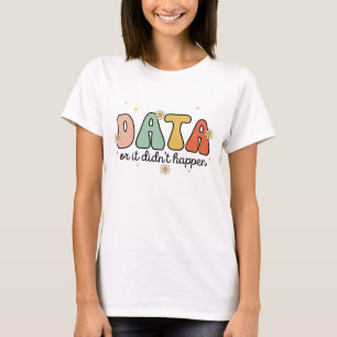 Camiseta Floral Retro Groovy Data o no ocurrió
