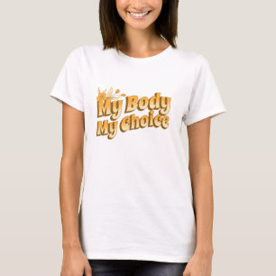 Camiseta Floral Retro mi cuerpo mi elección Derechos de la