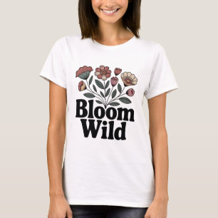 Camiseta Floral Retro Silvestre Bloom Vi Esbozad