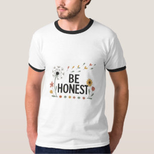Camiseta Floral Ringer Be Honest Rosa Amarillo Ver