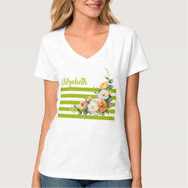 Camiseta floral Rosa naranja
