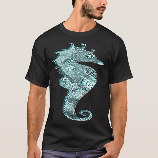 Camiseta Floral Seahorse Nautical (Anverso)