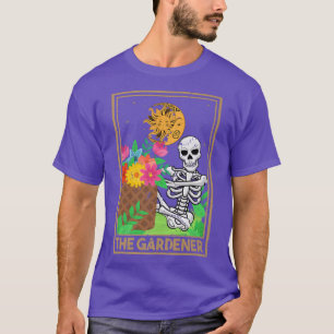 Camiseta Floral Skeleton Gardening Tarot Gardener Plant Lov