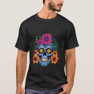 Camiseta Floral Skeleton Soul Día De Muerte Dia De Los Muer