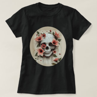 Camiseta Floral Skull