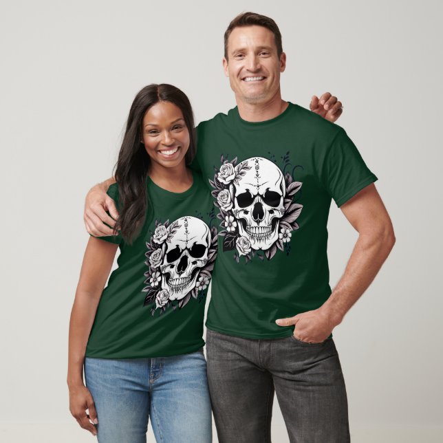 Camiseta Floral Skull (Unisexo)