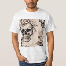 Floral Skull de estilo vintage