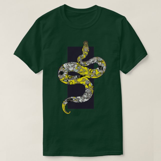 Camiseta Floral Snake3 (Diseño del anverso)