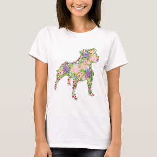 Camiseta Floral Staffordshire Bull Terrier