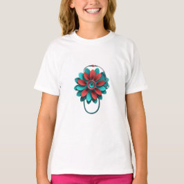 Camiseta Floral Stethoscope Design – Unique Medical & Healt