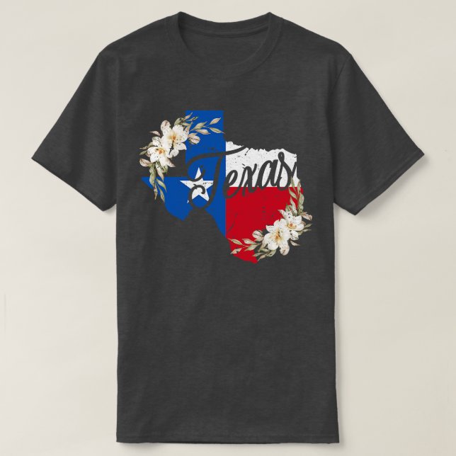Camiseta Floral Texas (Diseño del anverso)