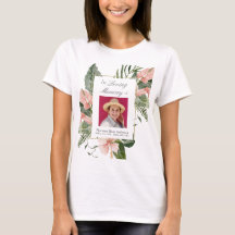 Floral Tropical Rosa En Memoria Amorosa Memorial