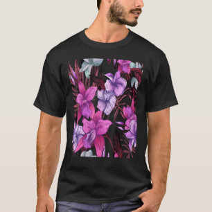 Camiseta Floral Tropical Seamless Pattern