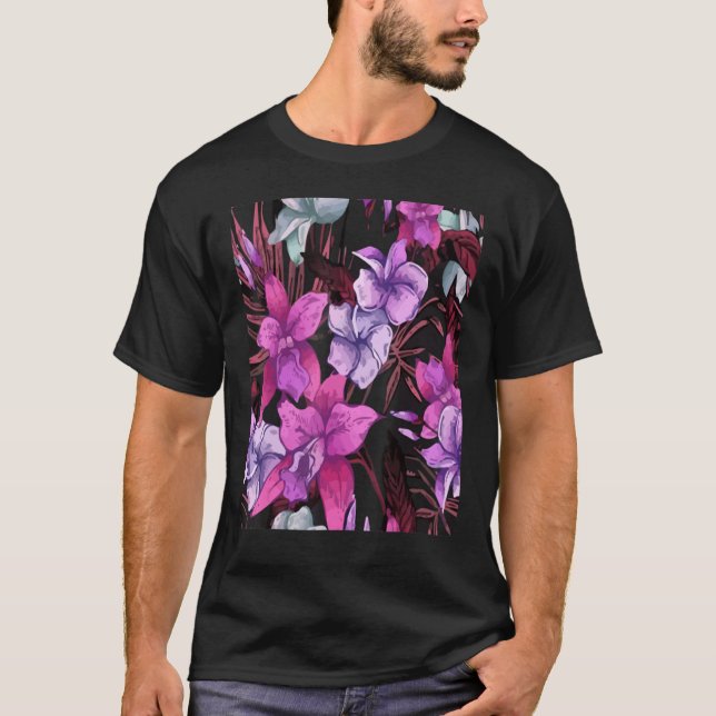 Camiseta Floral Tropical Seamless Pattern (Anverso)