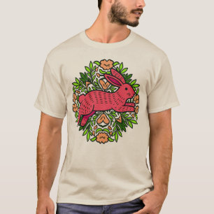 Camiseta floral vintage con cinta botánica