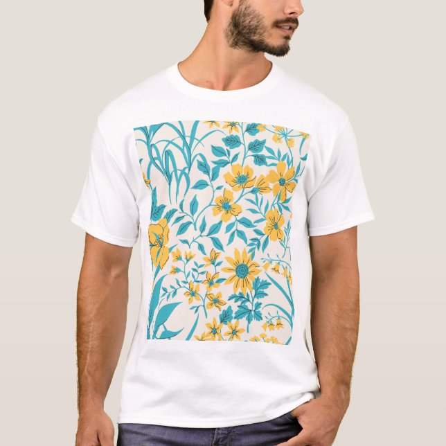 Camiseta Floral vintage: Liberty Motif Seamless (Anverso)