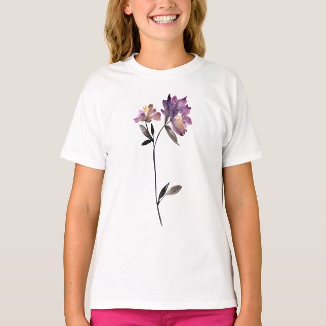 Camiseta Floral Watercolor III (Anverso)